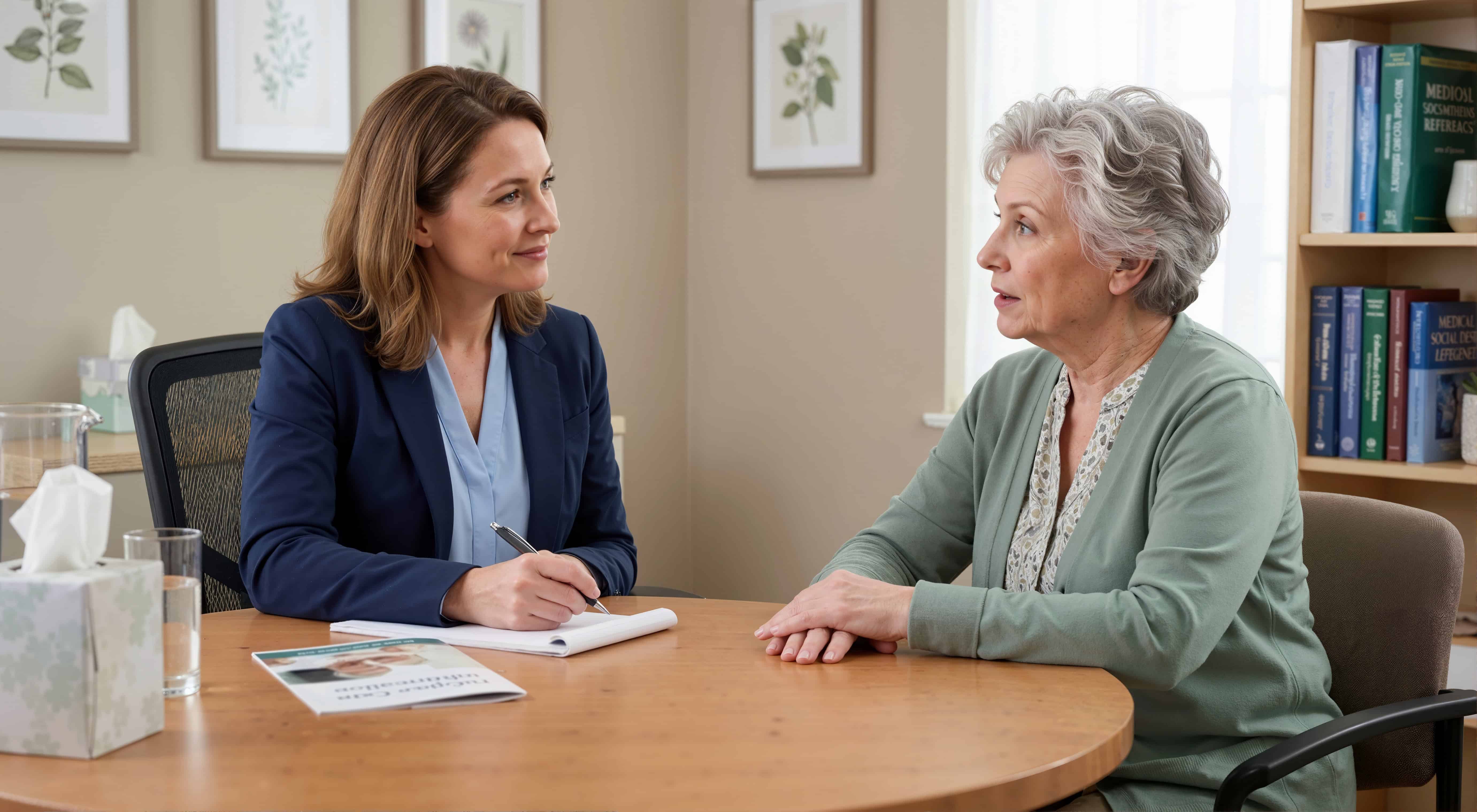 Caregiver supporting an older adult at home